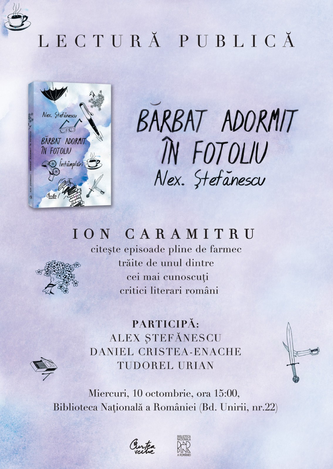 Afis Barbat adormit in fotoliu